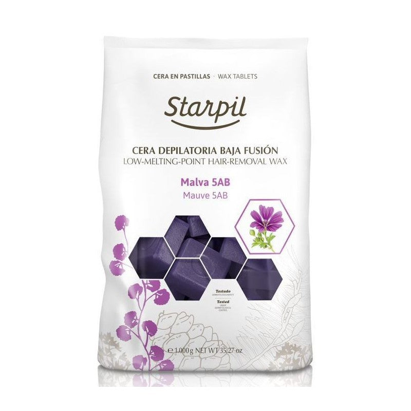 Žemoje temperatūroje besilydantis vaškas depiliacijai Starpil STR3010206001, violetinis, 1 kg