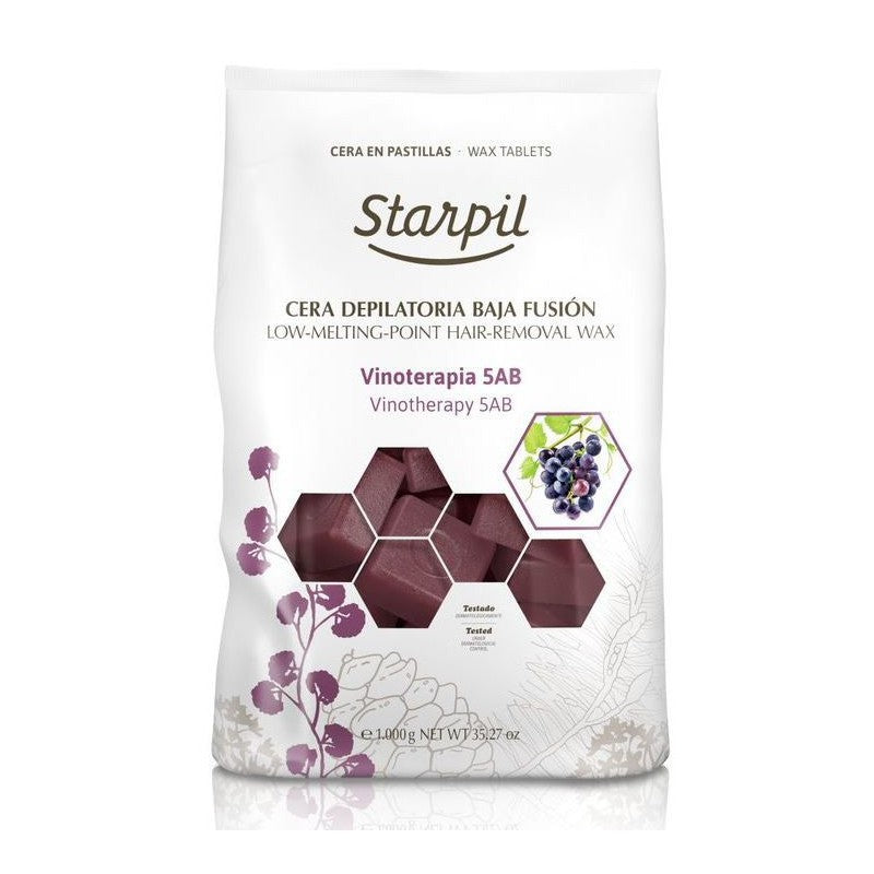 Low temperature melting wax for depilation Starpil STR3010217001, wine therapy, 1 kg