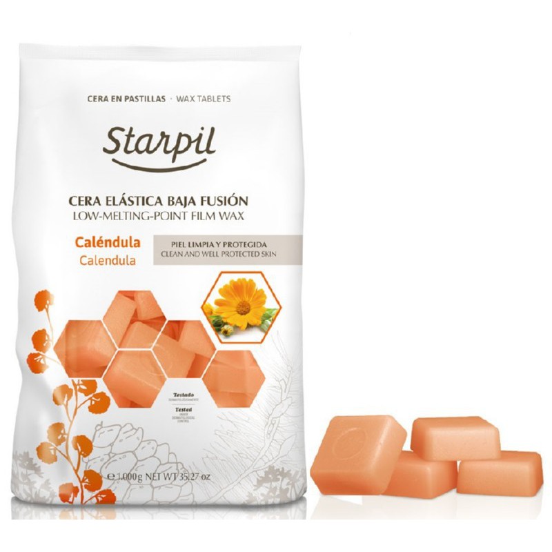 Low temperature melting wax for depilation Starpil STR3010266001, with calendula, 1 kg