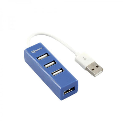 Sbox H-204 USB 4 порта USB HUB черничный синий 