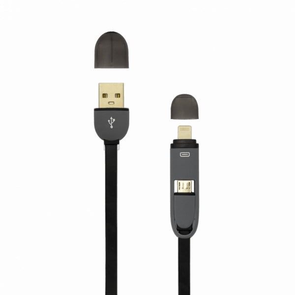 Sbox USB-&gt;Micro USB+IPH.5 M/M 1M черный 2IN1B