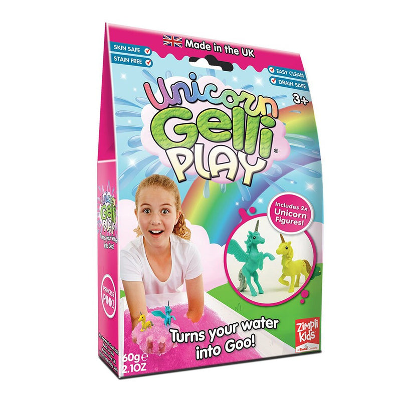 Zimpli Kids Unicorn Gelli Play Powder for games in a bowl pink 60g 