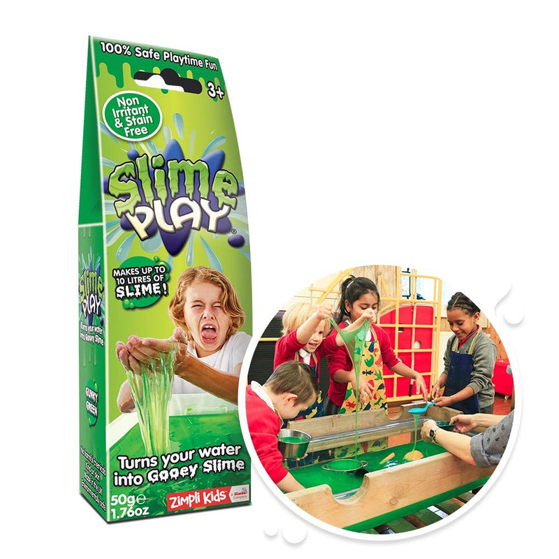 Zimpli Kids Slime Play Powder for games in a bowl green 50g