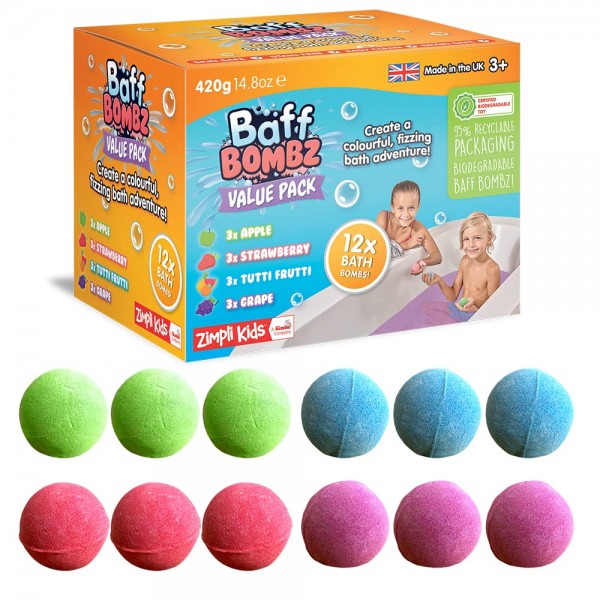 Zimpli Kids Fizzy Бомбочки для ванны в упаковке 12 шт. 