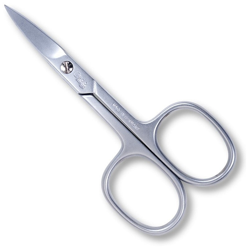Nail scissors Credo CRE08518, matte, chrome, curved