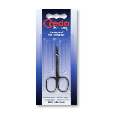 Scissors for cuticles Credo CRE10510, pointed end, matte, chrome