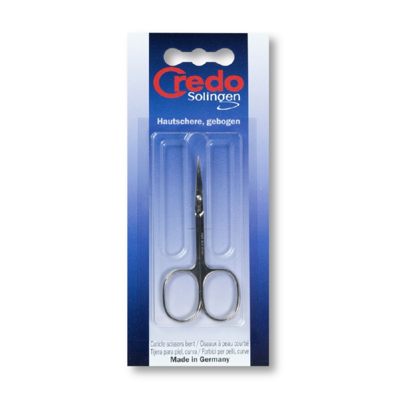 Ножницы для кутикулы Credo CRE11010, никелированные, изогнутые