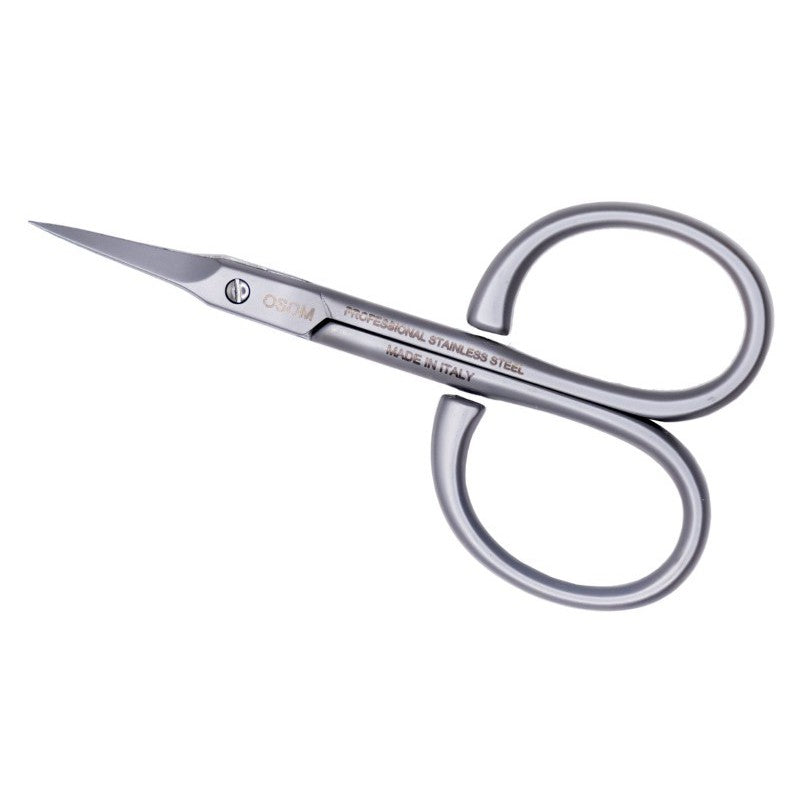 Cuticle scissors Osom Professional, 9 cm, stainless steel, curved, pointed end